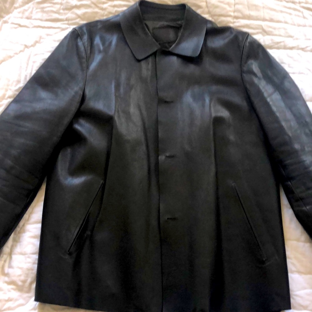 Men’s Prada leather jacket size 48.